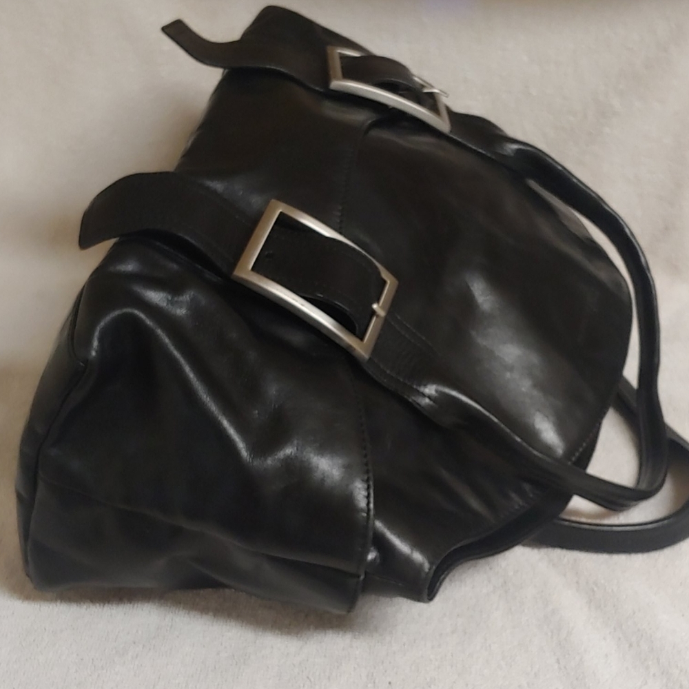 NWOT Kenneth Cole NY black leather bag - Picture 11 of 16